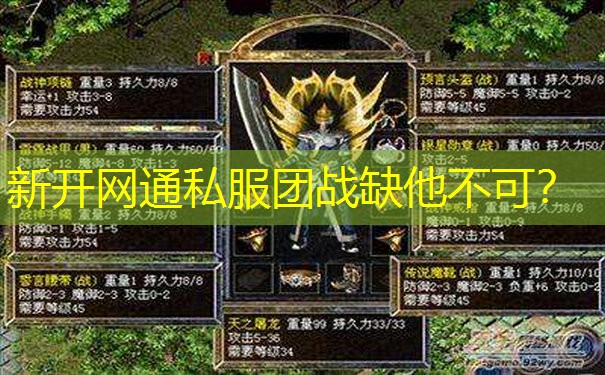 新开网通私服团战缺他不可? 新开网通私服团战缺他不可?
