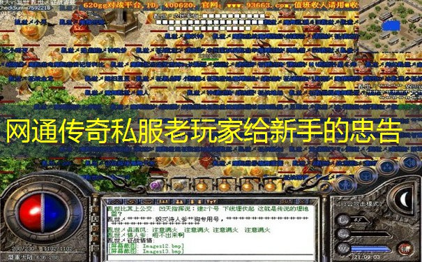 网通传奇私服老玩家给新手的忠告