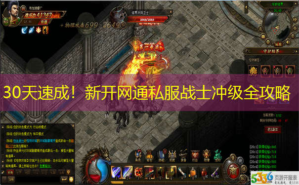30天速成!新开网通私服战士冲级全攻略 30天速成!新开网通私服战士冲级全攻略