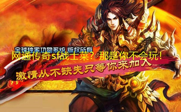 网通传奇sf战士菜？那是你不会玩！