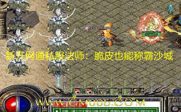 新开网通私服法师：脆皮也能称霸沙城