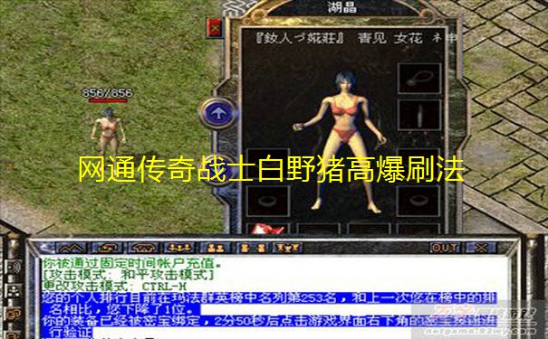 网通传奇战士白野猪高爆刷法